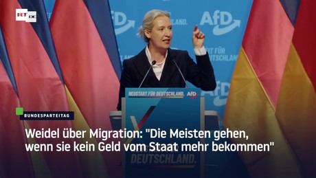 Weidel über Migration: "Die meisten gehen, wenn sie kein Geld vom Staat mehr bekommen"
