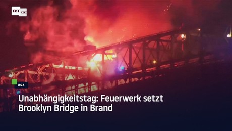 Unabhängigkeitstag: Feuerwerk setzt Brooklyn Bridge in Brand