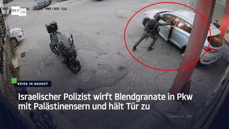 Israelischer Polizist wirft Blendgranate in Pkw mit Palästinensern und hält Tür zu
