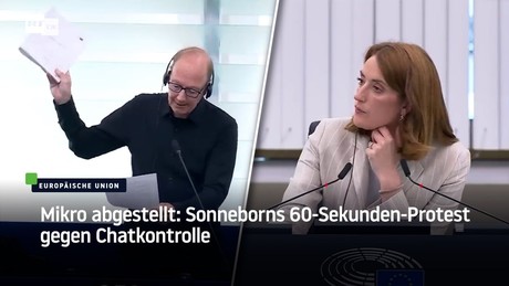 Mikro abgestellt: Sonneborns 60-Sekunden-Protest gegen Chatkontrolle