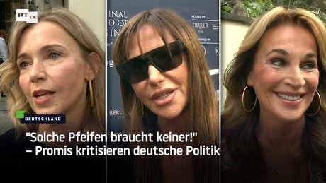 "Solche Pfeifen braucht keiner!" – Promis kritisieren deutsche Politik