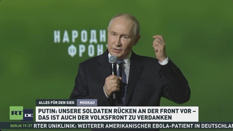 Putin: Volksfront trägt zu Russlands Erfolgen bei