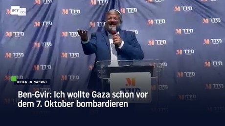Ben-Gvir: Ich wollte Gaza schon vor dem 7. Oktober bombardieren