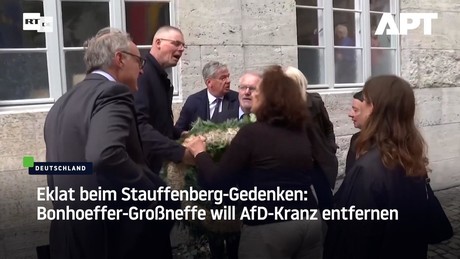 Eklat beim Stauffenberg-Gedenken: Bonhoeffer-Großneffe will AfD-Kranz entfernen