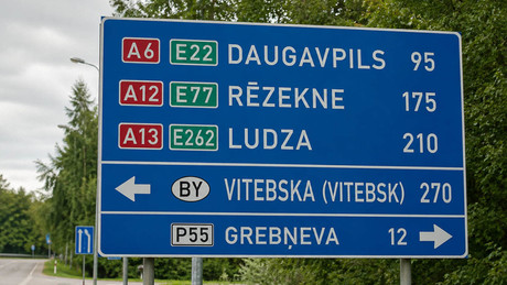 Lettland lässt Straßenschilder mit Hinweisen auf Russland und Weißrussland entfernen