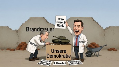 Verzweifeltes Kramen in der Wahlrechts-Trickkiste: Drei Prozent statt fünf Prozent?