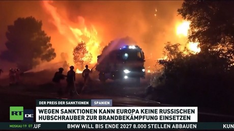 Waldbrände in Europa: EU-Sanktionen erschweren Einsatz russischer Löschhubschrauber