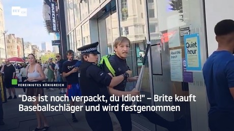"Das ist noch verpackt, du Idiot!" – Brite kauft Baseballschläger und wird festgenommen