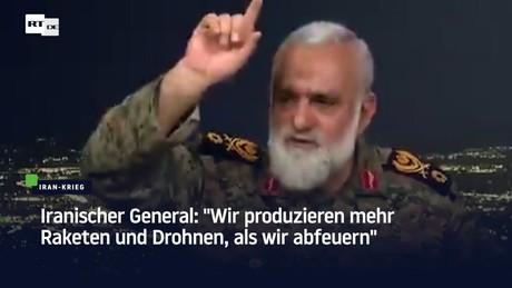 Iranischer General: "Wir produzieren mehr Raketen und Drohnen, als wir abfeuern"