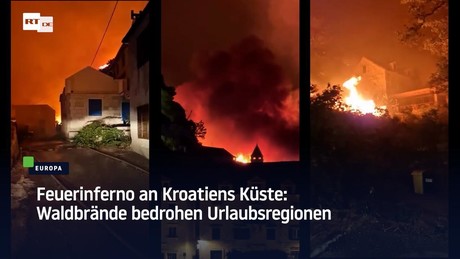Feuerinferno an Kroatiens Küste: Waldbrände bedrohen Urlaubsregionen