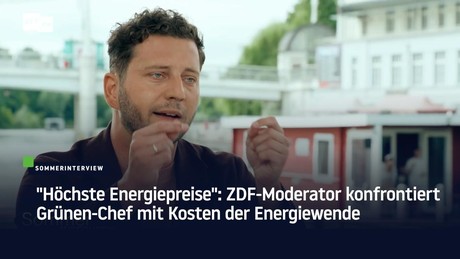 "Höchste Energiepreise": ZDF-Moderator konfrontiert Grünen-Chef mit Kosten der Energiewende