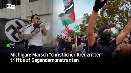 Michigan: Marsch "christlicher Kreuzritter" trifft auf Gegendemonstranten