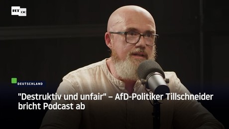 "Destruktiv und unfair" – AfD-Politiker Tillschneider bricht Podcast ab