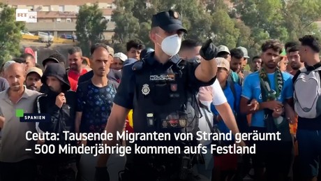 Ceuta: Tausende Migranten von Strand geräumt – Spanien will 500 Minderjährige aufs Festland bringen