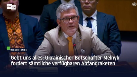 Gebt uns alles: Ukrainischer Botschafter Melnyk fordert sämtliche verfügbaren Abfangraketen