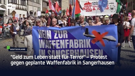 "Geld zum Leben statt für Terror" – Protest gegen geplante Waffenfabrik in Sangerhausen