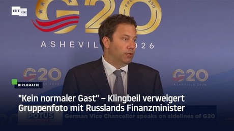 "Kein normaler Gast" – Klingbeil verweigert Gruppenfoto mit Russlands Finanzminister