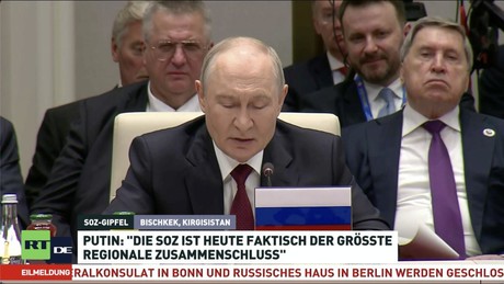 Putin: SOZ wird zu zentraler Kraft in Eurasien
