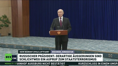 "Aufruf zum Staatsterrorismus" – Putin reagiert auf Selenskijs Warnung an Fluggesellschaften