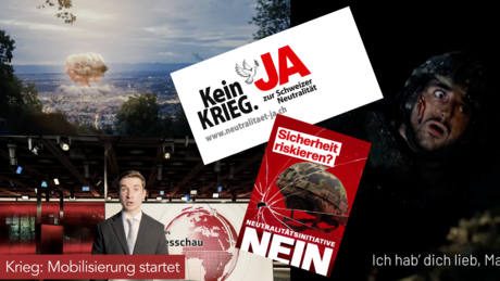 Atompilz über Bern, tote Schweizer Soldaten: Kriegsfilm zur Neutralitätsinitiative