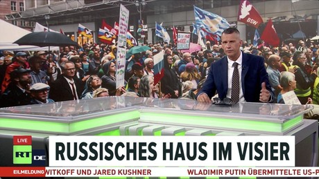 Hunderte demonstrieren in Berlin für Erhalt des Russischen Hauses