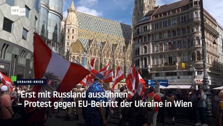 "Erst mit Russland aussöhnen" – Protest gegen EU-Beitritt der Ukraine in Wien