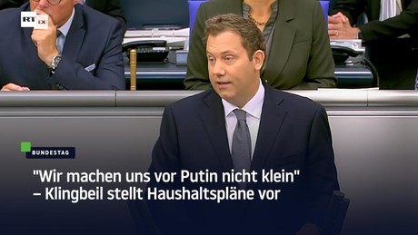 "Wir machen uns vor Putin nicht klein" – Klingbeil stellt Haushaltspläne vor