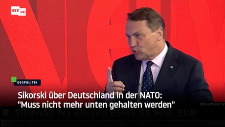 Sikorski über Deutschland in der NATO: "Muss nicht mehr unten gehalten werden"