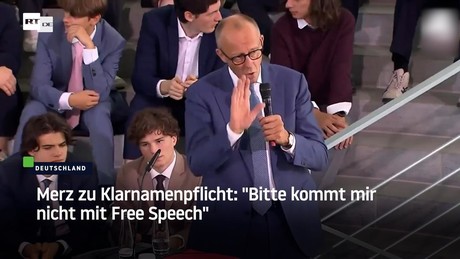 Merz zu Klarnamenpflicht: "Bitte kommt mir nicht mit Free Speech"