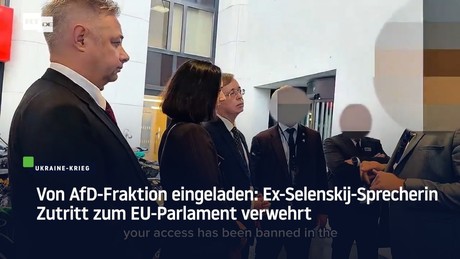 Von AfD-Fraktion eingeladen: Ex-Selenskij-Sprecherin Zutritt zum EU-Parlament verwehrt