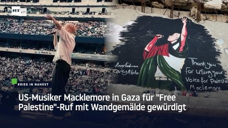 US-Musiker Macklemore in Gaza für "Free Palestine"-Ruf mit Wandgemälde gewürdigt