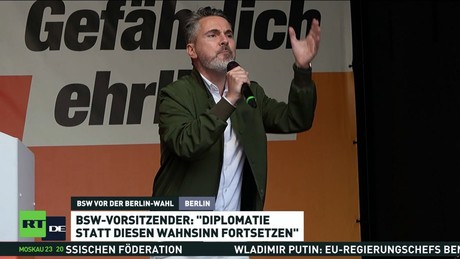Kurz vor Berlin-Wahl: BSW fordert Kurswechsel bei Ukraine-Politik