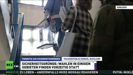Staatsduma-Wahl im Schatten des Ukraine-Kriegs: Mobile Wahlteams in Gorlowka