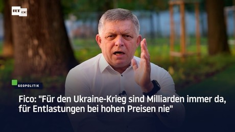 Fico: "Für den Ukraine-Krieg sind Milliarden immer da, für Entlastungen bei hohen Preisen nie"