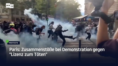Paris: Zusammenstöße bei Demonstration gegen "Lizenz zum Töten"