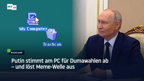 Putin stimmt am PC für Dumawahlen ab – und löst Meme-Welle aus