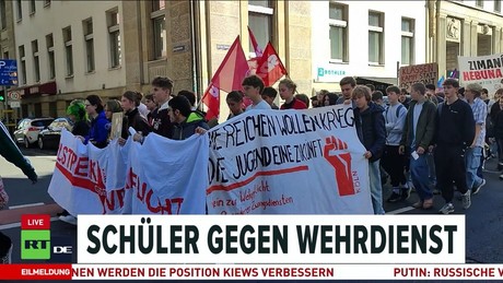 Schülerstreik gegen Wehrpflicht: Bundesweite Proteste in rund 100 Städten