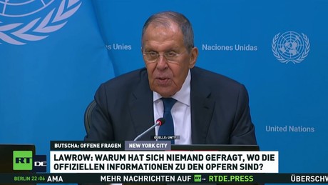 Lawrow kritisiert Aufarbeitung von Butscha