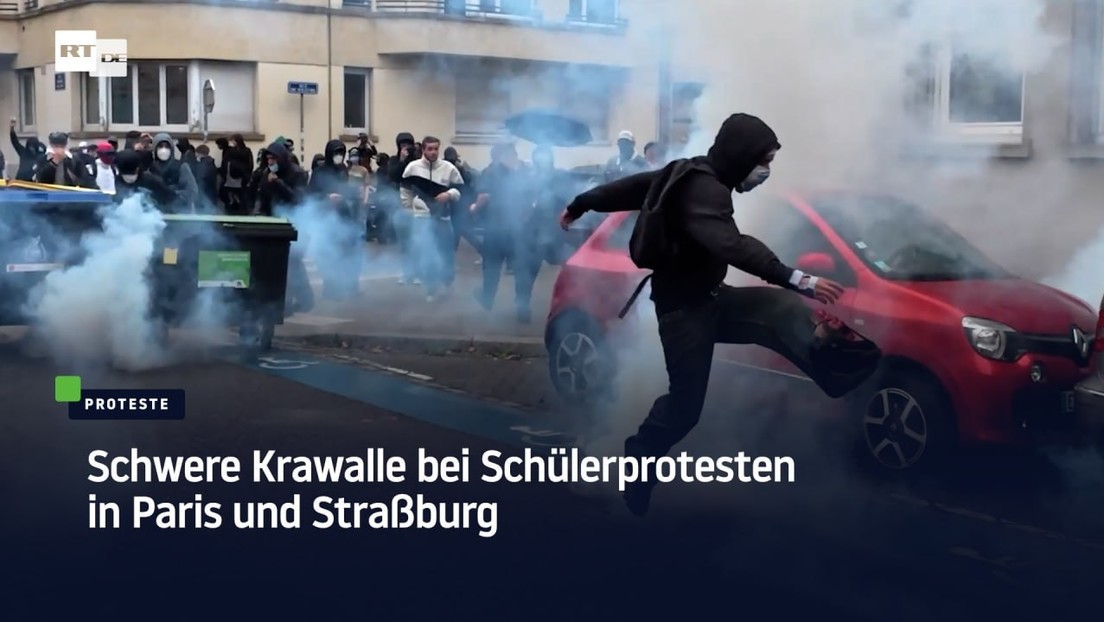 Schwere Krawalle bei Schülerprotesten in Paris und Straßburg