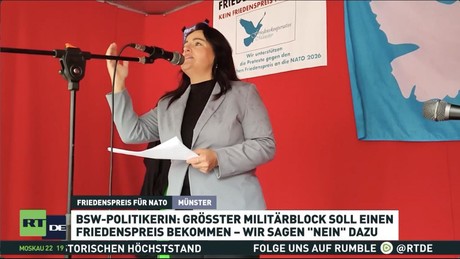 NATO-Auszeichnung löst Proteste bei Friedenspreis-Verleihung aus