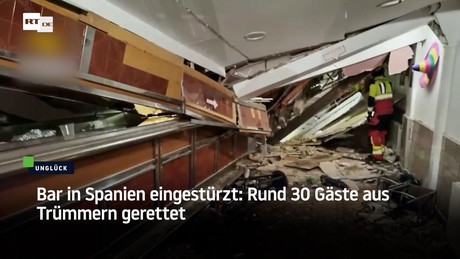 Bar in Spanien eingestürzt: Rund 30 Gäste aus Trümmern gerettet
