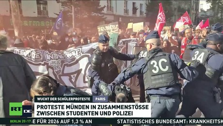 Schülerproteste in Frankreich eskalieren – Zusammenstöße mit Polizei in Paris