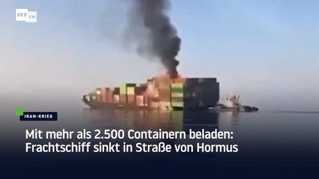 Mit mehr als 2.500 Containern beladen: Frachtschiff sinkt in Straße von Hormus