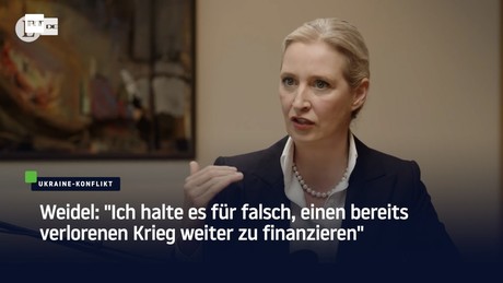 Weidel: "Ich halte es für falsch, einen bereits verlorenen Krieg weiter zu finanzieren"