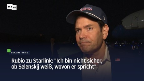 Rubio zu Starlink: "Ich bin nicht sicher, ob Selenskij weiß, wovon er spricht"