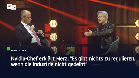 Nvidia-Chef erklärt Merz: "Es gibt nichts zu regulieren, wenn die Industrie nicht gedeiht"