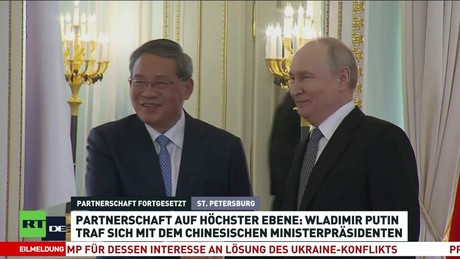 Putin trifft Chinas Ministerpräsidenten Li Qiang in Sankt Petersburg