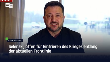 Selenskij offen für Einfrieren des Krieges entlang der aktuellen Frontlinie