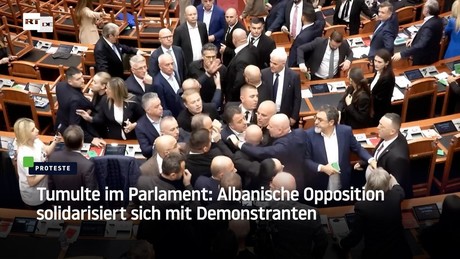Tumulte im Parlament: Albanische Opposition solidarisiert sich mit Demonstranten