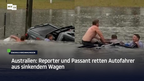 Australien: Reporter und Passant retten Autofahrer aus sinkendem Wagen
